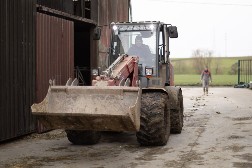 Tractor outside the farm